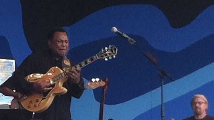 Guitarist George Benson performed at the 56th Annual Monterey Jazz Festival.