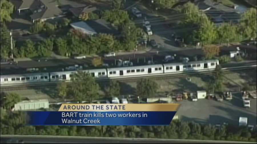 An out-of-service Bay Area Rapid Transit train struck and killed two workers on a section of track on Saturday.