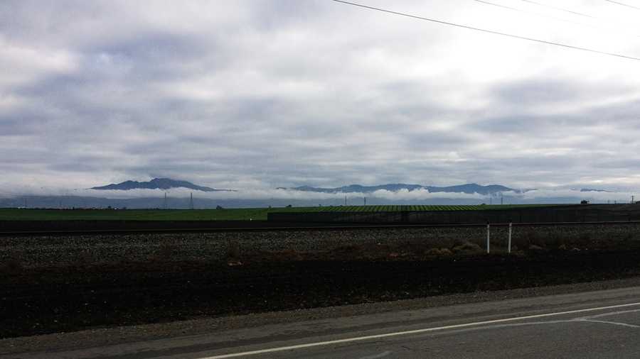 Rain clouds move past the Salinas Valley. (Nov. 21, 2013)