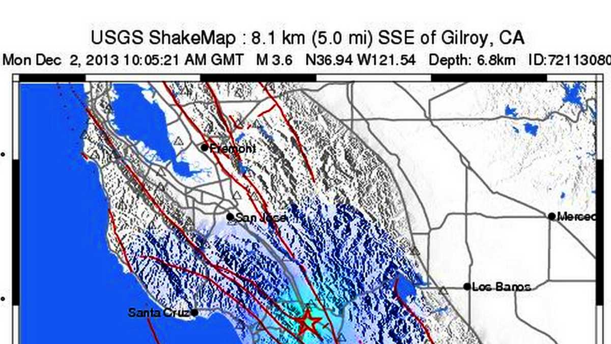 3.9 magnitude quake strikes near Gilroy