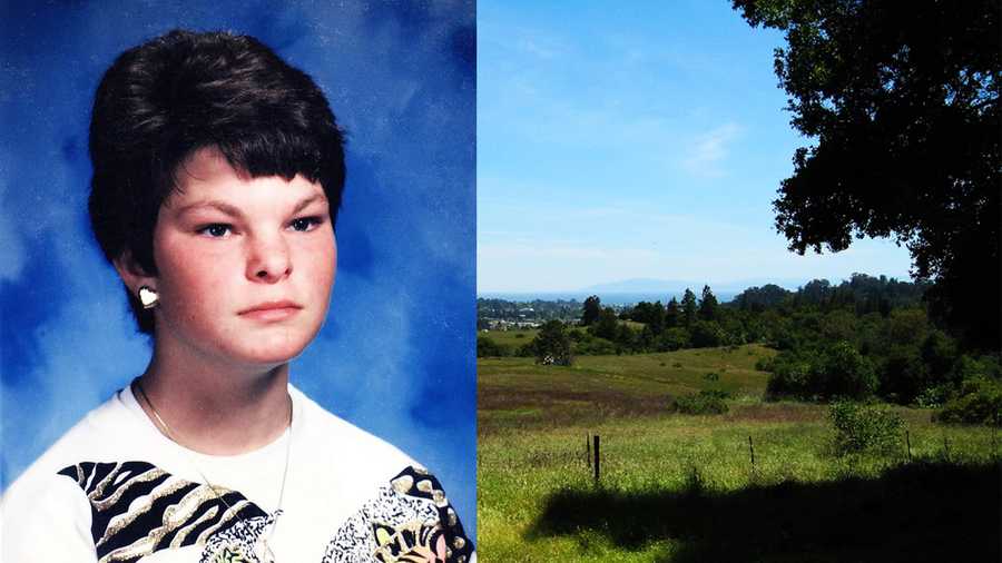 Kori Joann Lamaster, left, is seen in a high school yearbook photo. Her body was found in Santa Cruz's Pogonip Park, right.