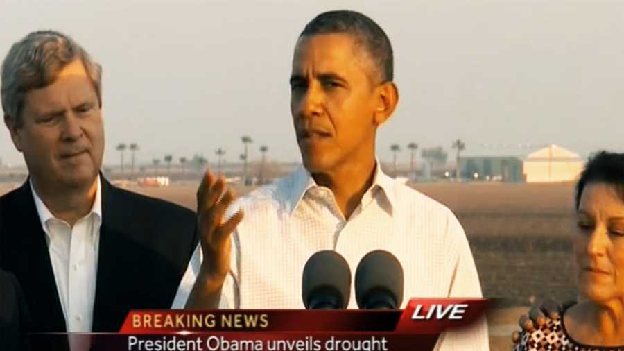 President Barack Obama delivered a speech in Fresno on Friday about California's drought. (Feb. 14, 2014)
