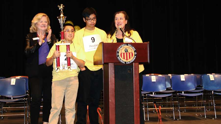 Jonathan Capuyan won the 2014 Monterey County Spelling Bee.