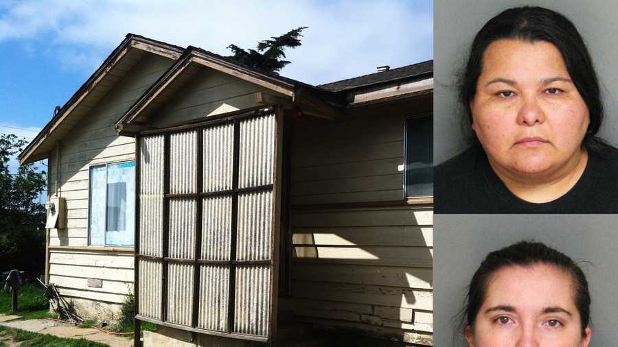 Eraca Craig, bottom, and Christian Deanda, top, lived in this Salinas house with three children. 