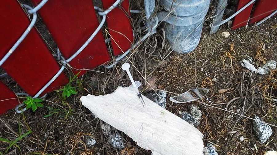 A needle was found stuck into Styrofoam in Santa Cruz.