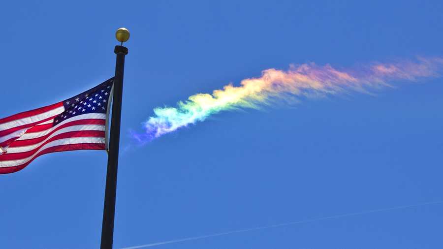Doug McFarland shot this photo of a colorful cloud over Salinas Friday. (May 9, 2014)