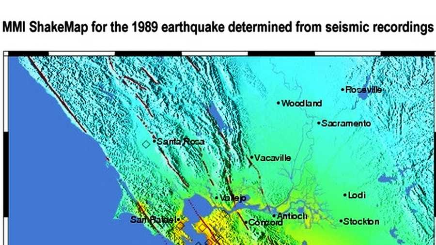1989 earthquake shake map