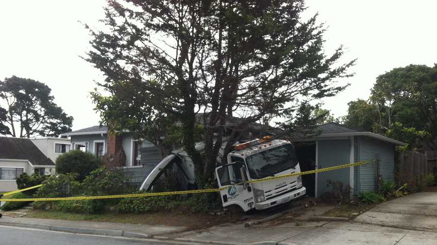Truck crashed into a home in Monterey Tuesday morning. 