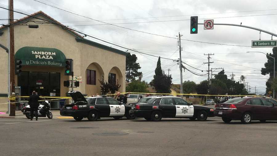 One person has been shot outside a bakery at Sanborn Plaza in Salinas.