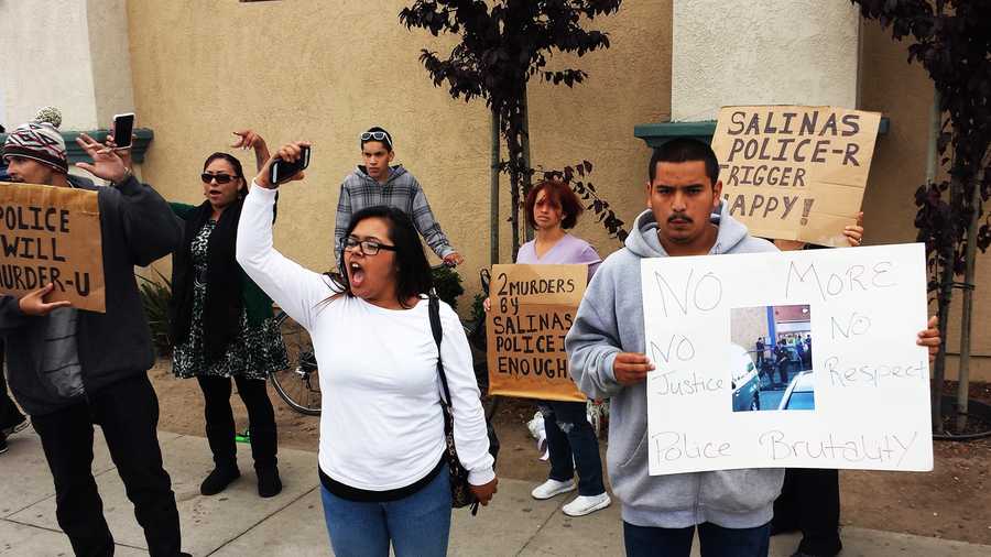 Resident protest Salinas police killing three people this year. (May 21, 2014)
