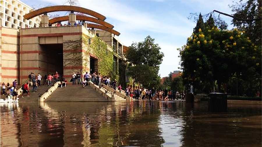 UCLA was flooded on Tuesday. 