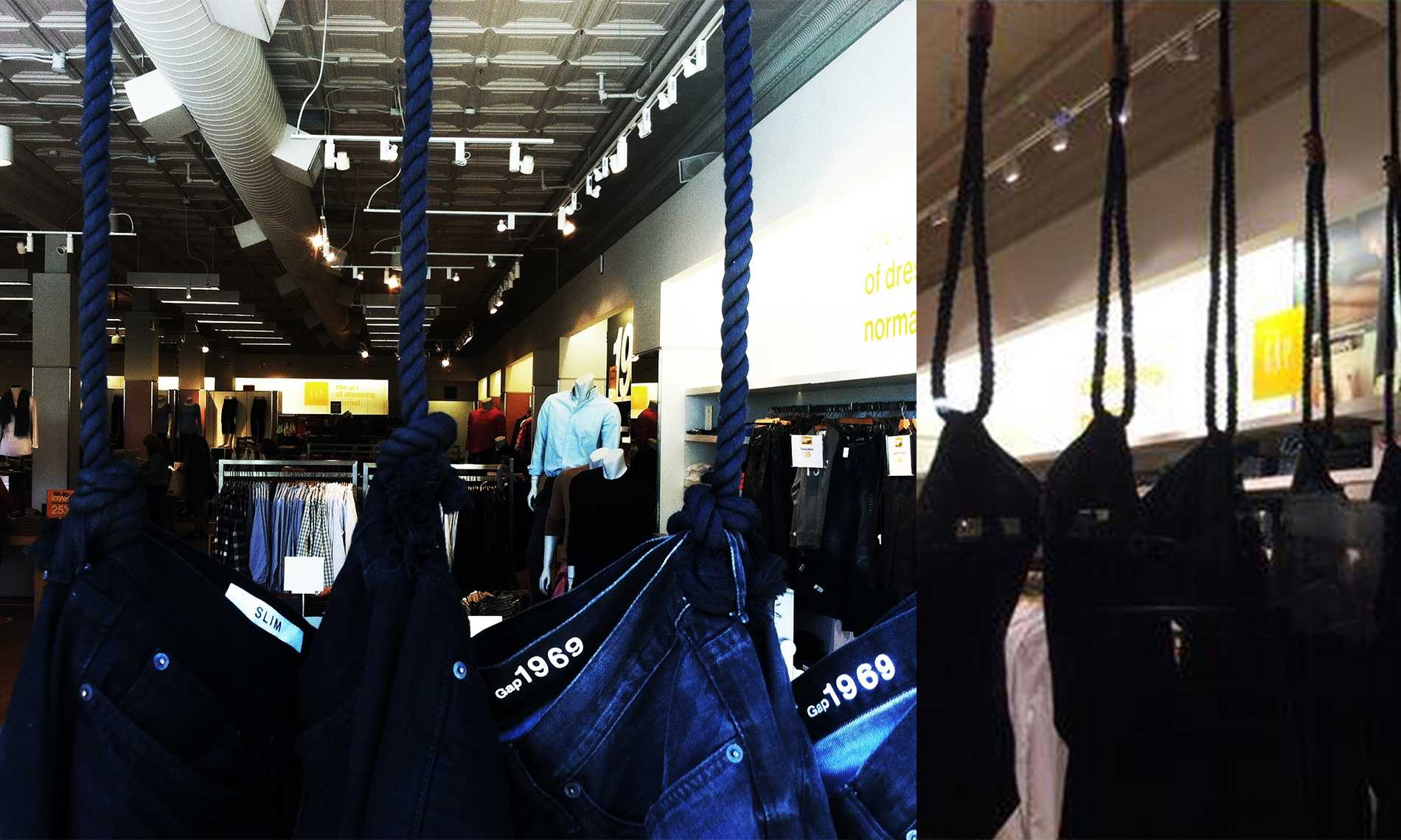 Gap store in Santa Cruz changes black jean display