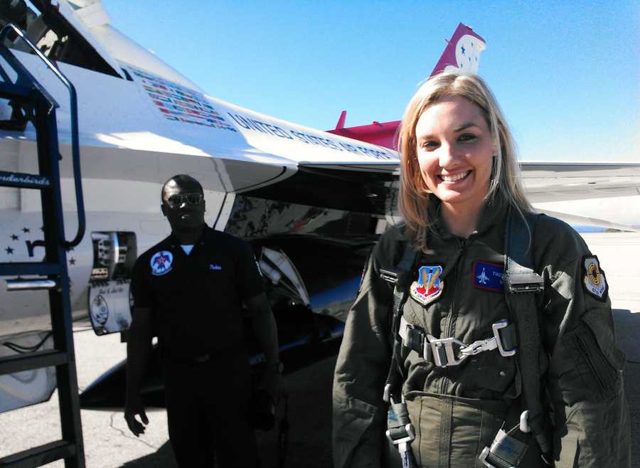 PHOTOS: Brittany Nielsen flies with Air Force Thunderbirds