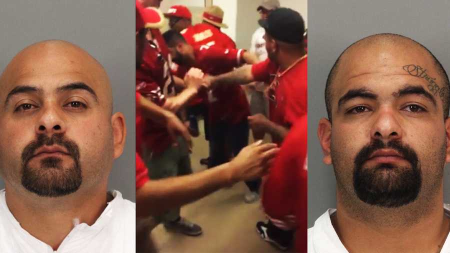 Amador Rebollero and Dario Rebollero were arrested at the 49ers vs. Chiefs game Sunday. 