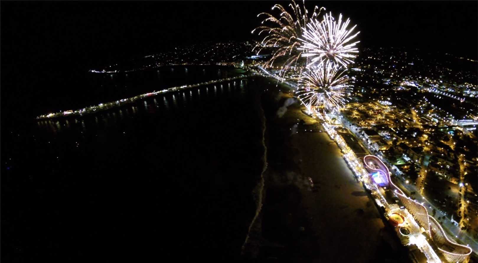 WATCH Fireworks blast above 100 year old Santa Cruz Wharf