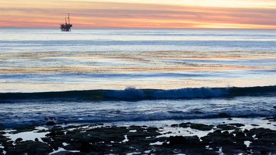 Offshore oil rig in Santa Barbara