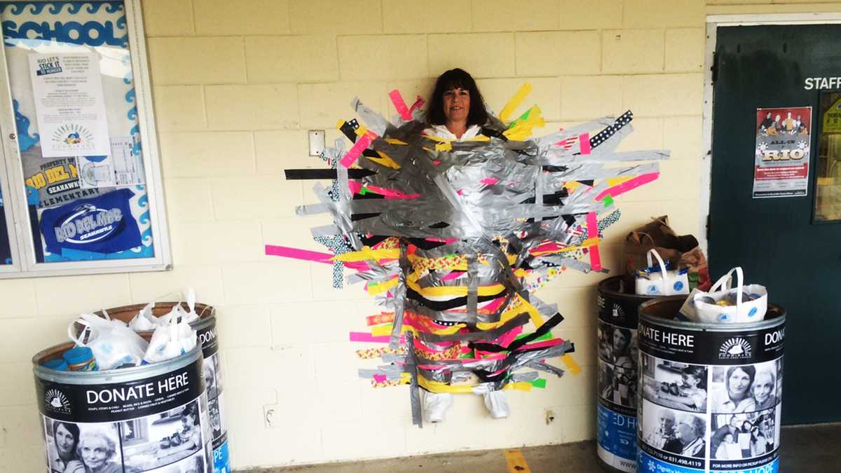 PHOTOS Rio Del Mar Elementary School principal taped to wall