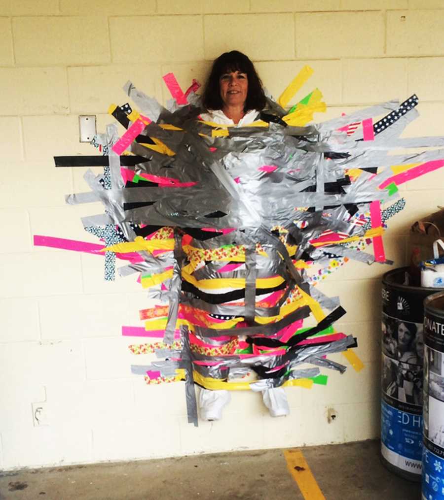 Turrill students tape principal, teachers to wall in fundraiser