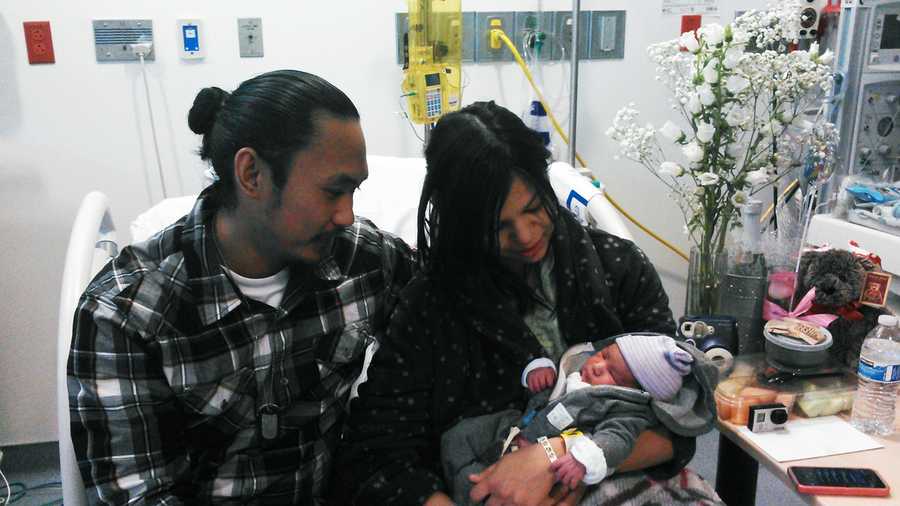 Elijah Leon Tumacder is the Central Coast's first baby of 2015. 