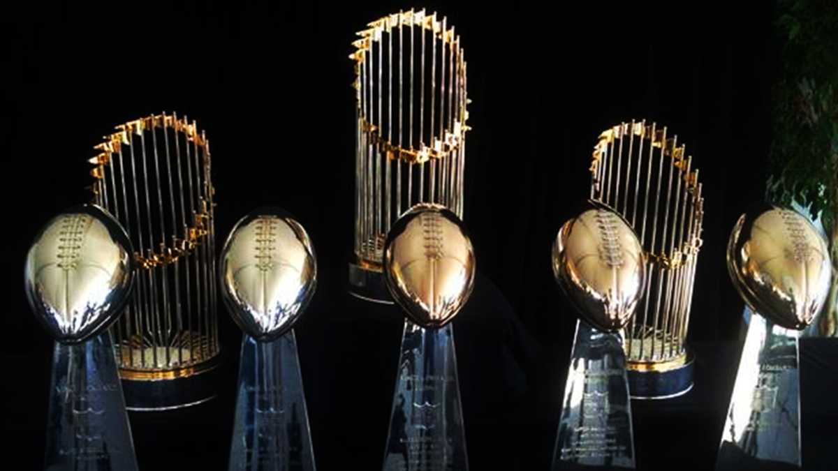 S.F. Giants' World Series trophies in SLO