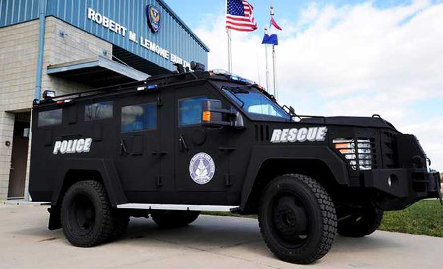 Central Coast police forces with armored vehicles
