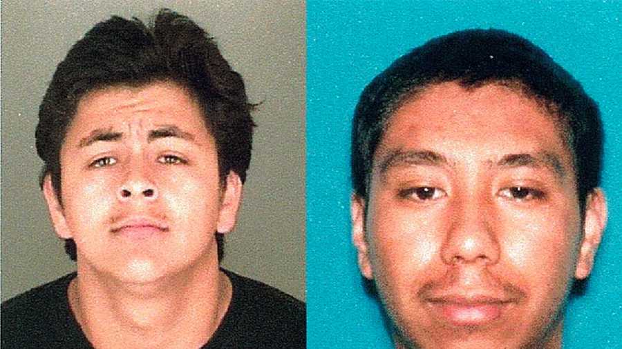 Ivis Ruvalcaba, left, is in jail. Edward Rodriguez, right, is at-large. 