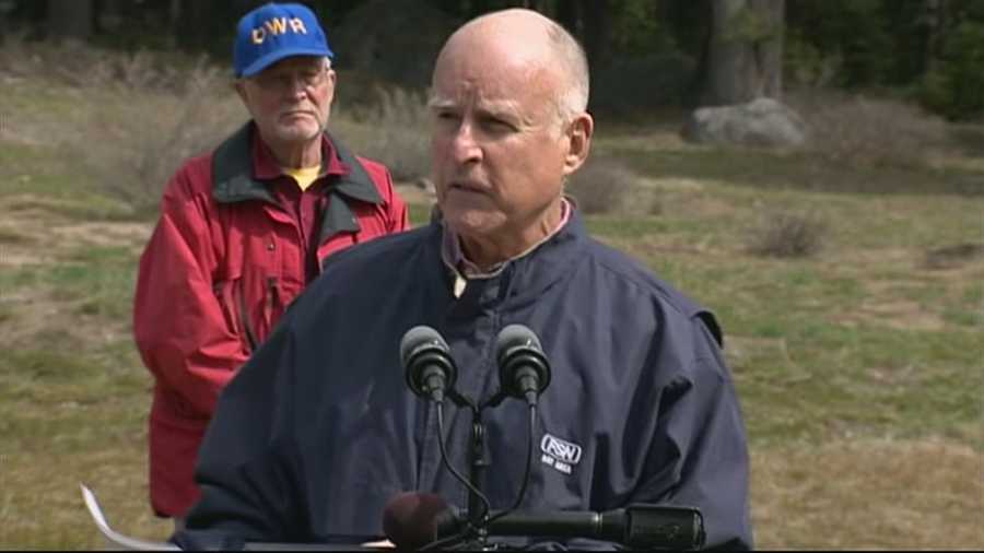 In an executive order, Gov. Jerry Brown ordered state officials to impose mandatory water restrictions for the first time in history as the state grapples with a serious drought.