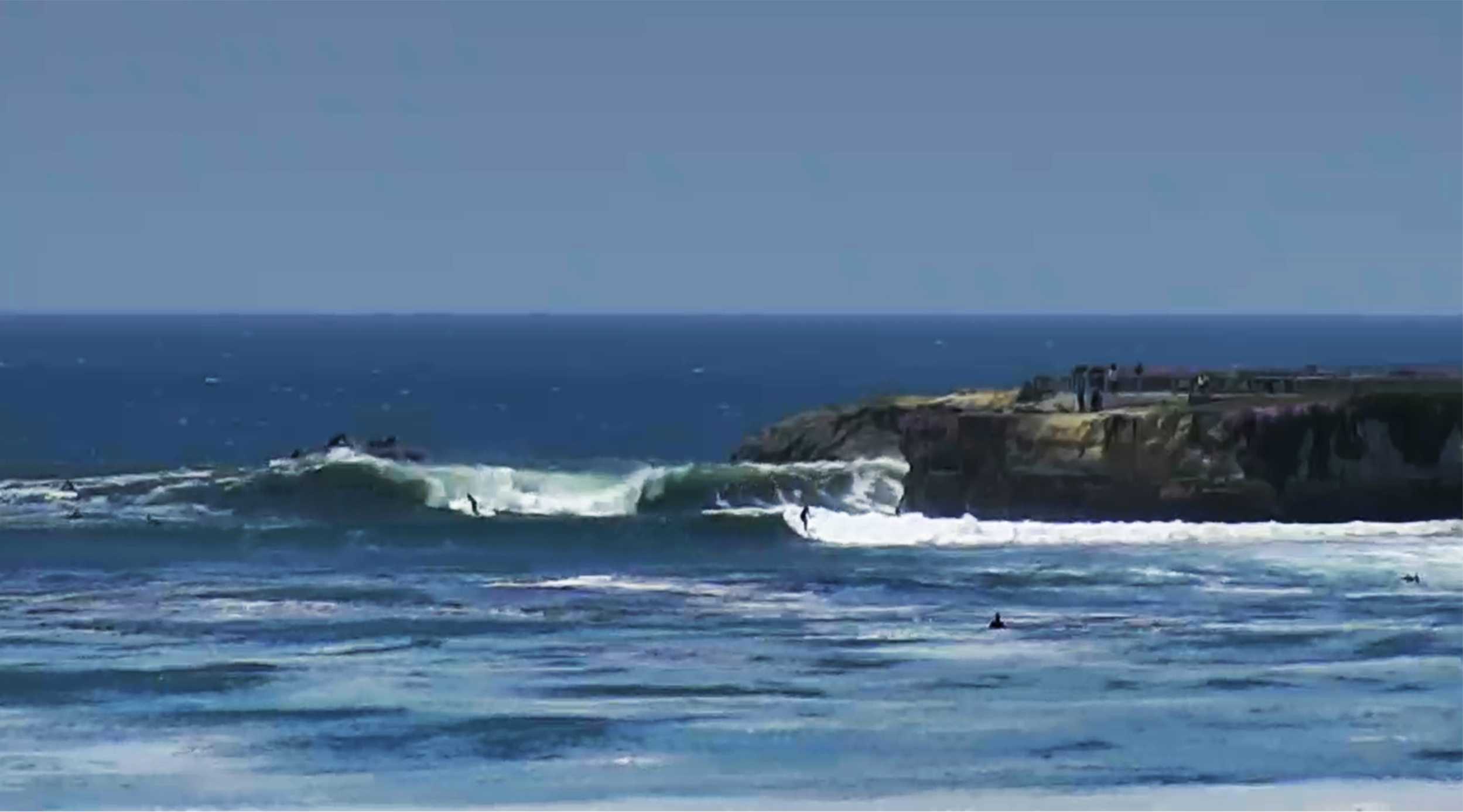 Large south swell lures surfers from Newport Beach to Santa Cruz