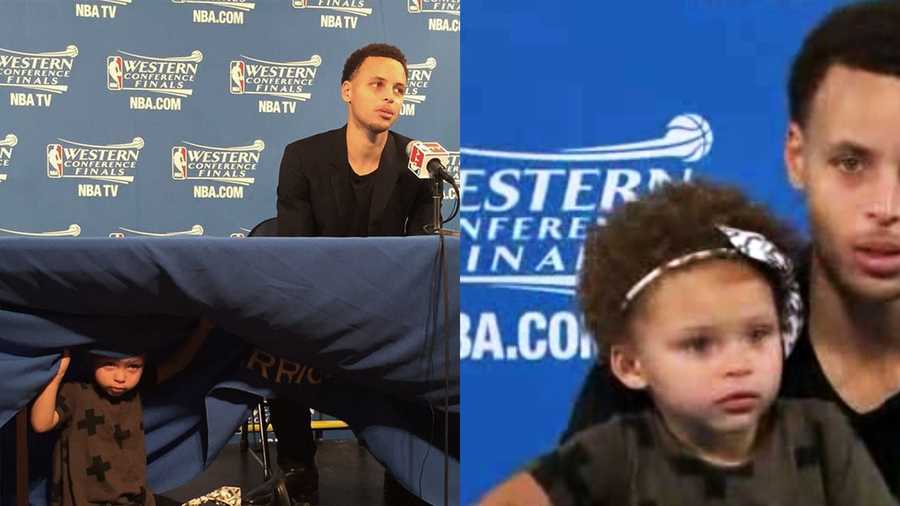 Stephen Curry and his cute daughter