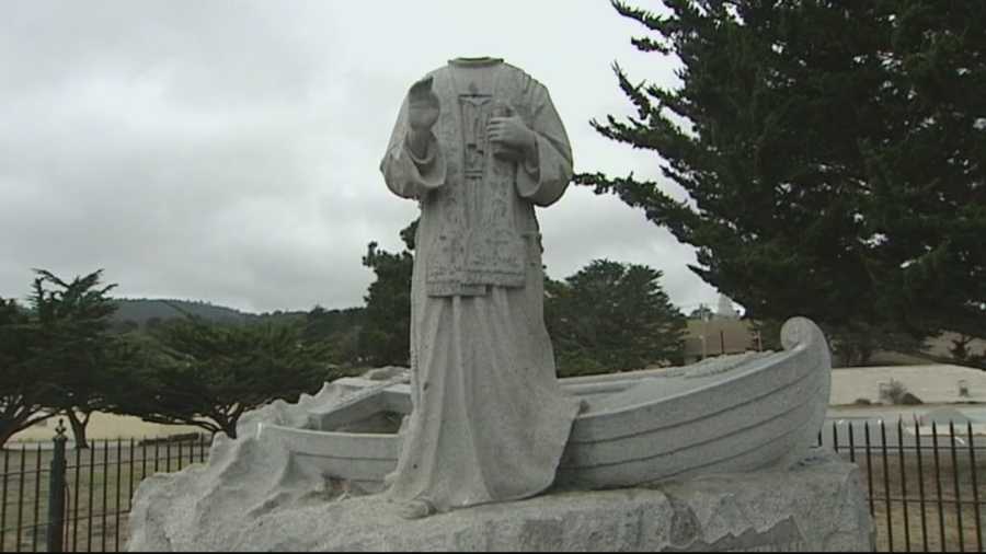 The Junipero Serra statue at Presidio Park was decapitated on Thursday.