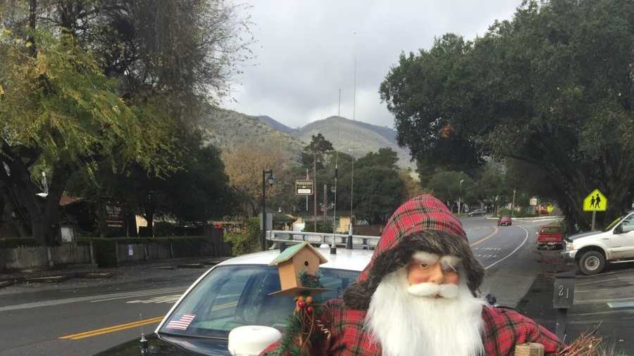 The livesize Santa Claus statue stolen from a Carmel valley business has been found and returned to its owner