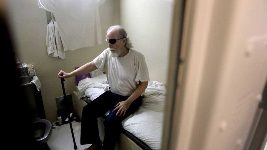 Douglas Clark, in prison for a mass murder in 1980, is seen inside his cell at San Quentin State Prison on December 29, 2015, in San Quentin, Calif.