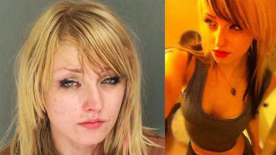 Krista Deluca is seen on the left in a mug shot taken four days before she died. Her Facebook profile photo is seen on the right.