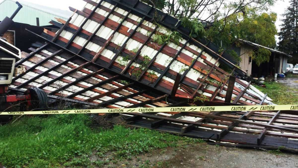 Tornado touches down near Hollister; Big waves pound Santa Cruz