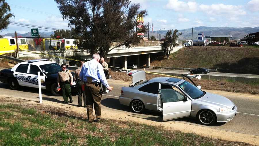 The suspected gunman's car is seen in Gonzales. (Feb. 28, 2012)  Photo by: May Chow / KSBW
