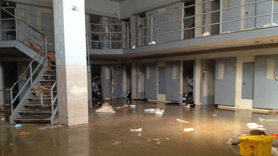 Inmates destroyed a jail pod at the Hinds County Detention Center in 2012.