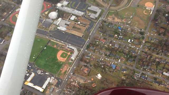 Images: Bird's eye view of Miss. tornado damage