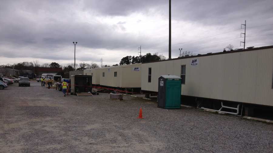Mobile classrooms are going up at USM.