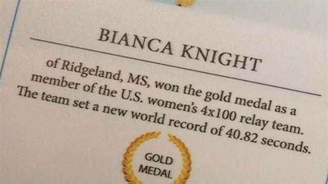 Ridgeland native graciously donates prized possessions from her gold medal winning-effort in the 2012 Olympics