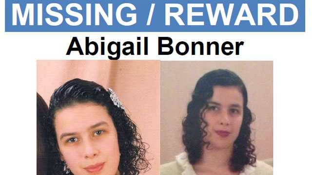 A reward is offered for information that will help police find Abigail Bonner.