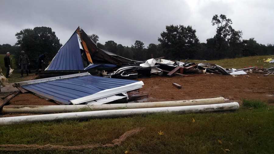 Tornado damage in Rankin County.
