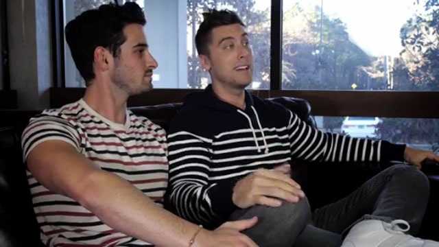 Michael Turchin and Lance Bass in an online ad for the Freedom To Marry campaign.