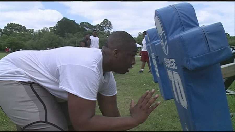 Murrah High football camp features former stars to help teach, mentor students.