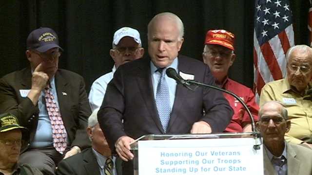 U.S. Sen. John McCain campaigns for U.S. Sen. Thad Cochran in Jackson.