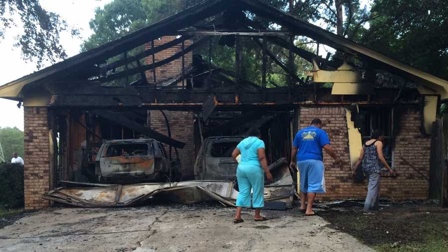 At least five people were inside the home when the fire broke out.