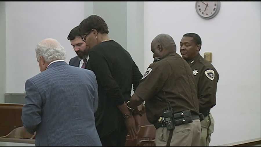 Tracey Lynn Garner is handcuffed after her conviction.