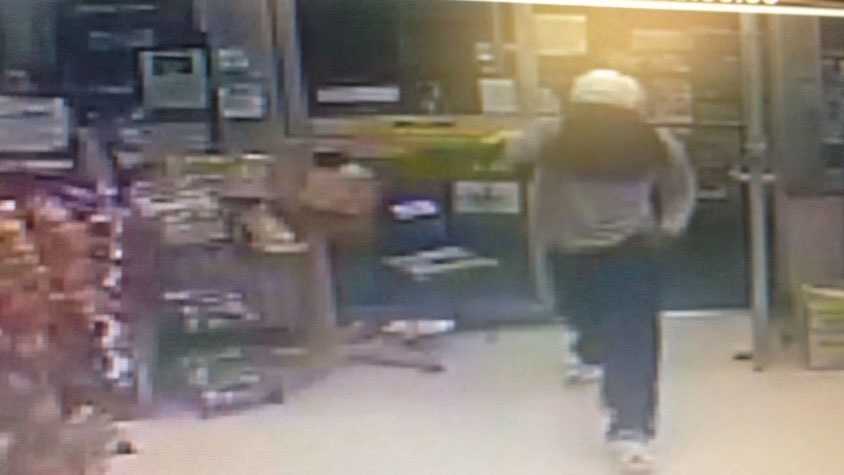 Surveillance cameras capture a robbery at the Gallman truck stop on Gallman Road in Copiah County.
