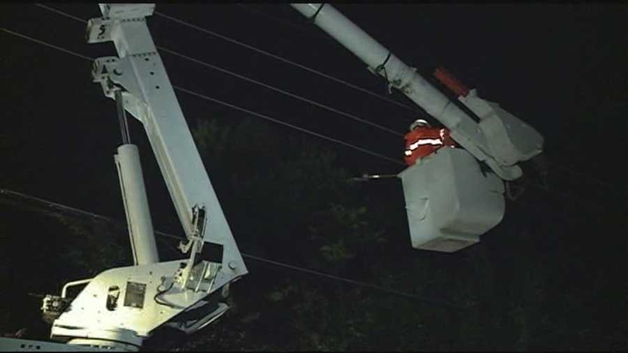 Hundreds of people lost power during an overnight storm that crossed the state.