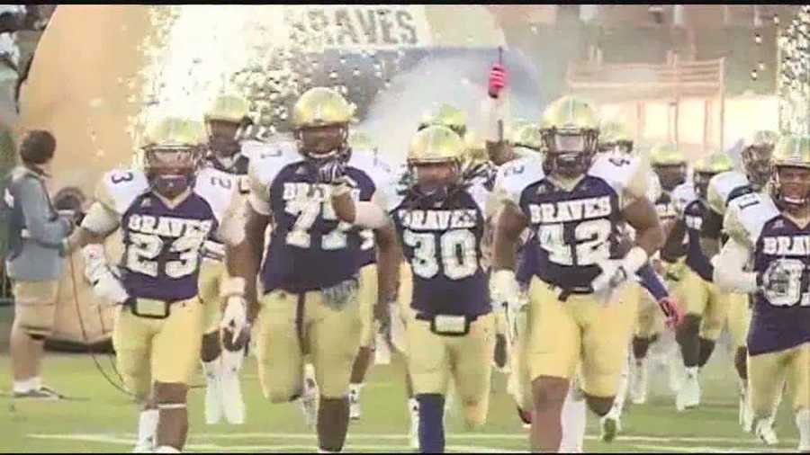 Alcorn St. 33, Alabama St. 7. Braves in sole possession of 1st place in the SWAC East.