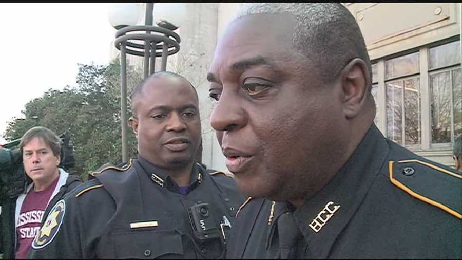 Law enforcement officials are rallying behind a Hinds County constable tonight after a courthouse fistfight with a woman.